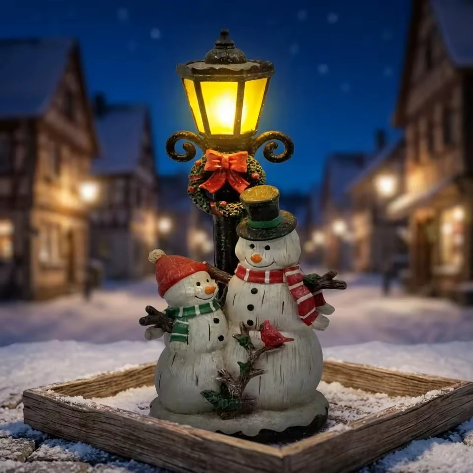 Christmas Snowman Family Figurine Set