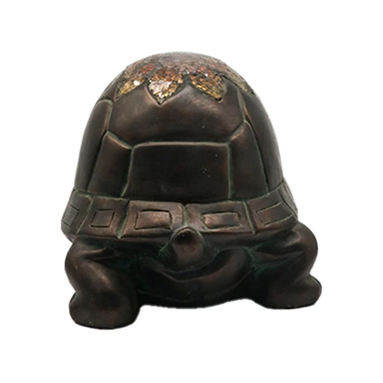 Bronze Effect Solar Turtle Statue high quality
