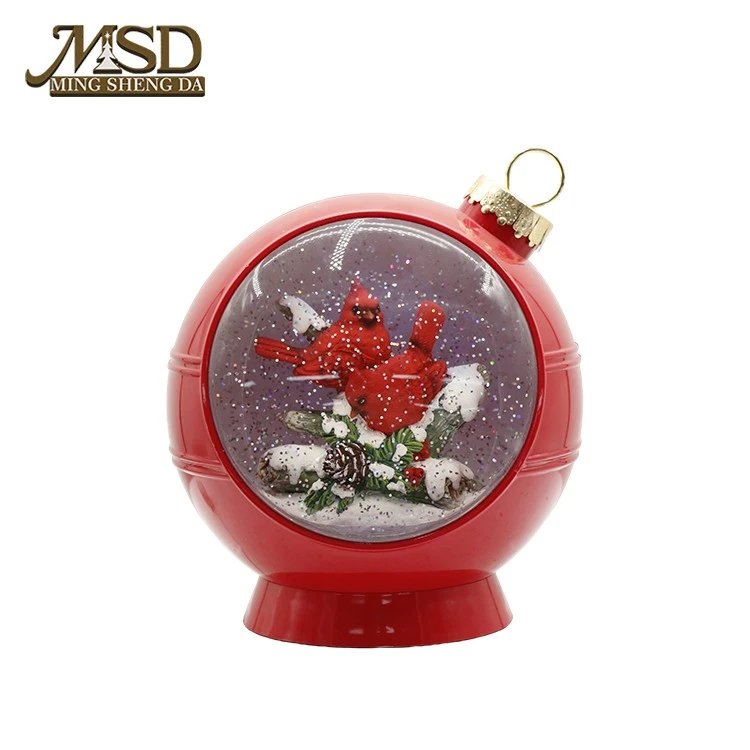 Cardinal Bird Christmas Ball Snow Globe suppliers