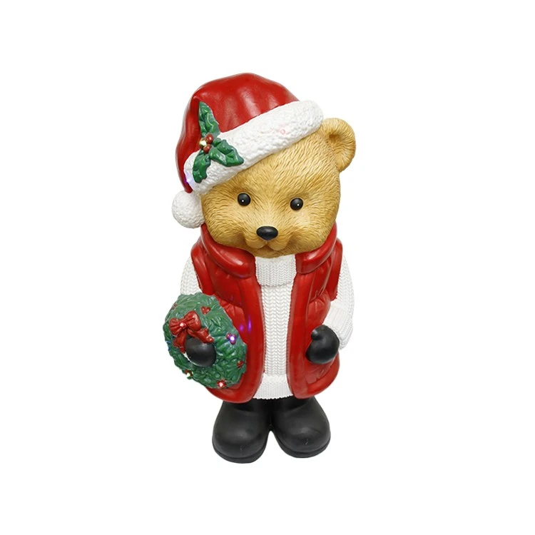 Christmas Bear Holding Wreath price
