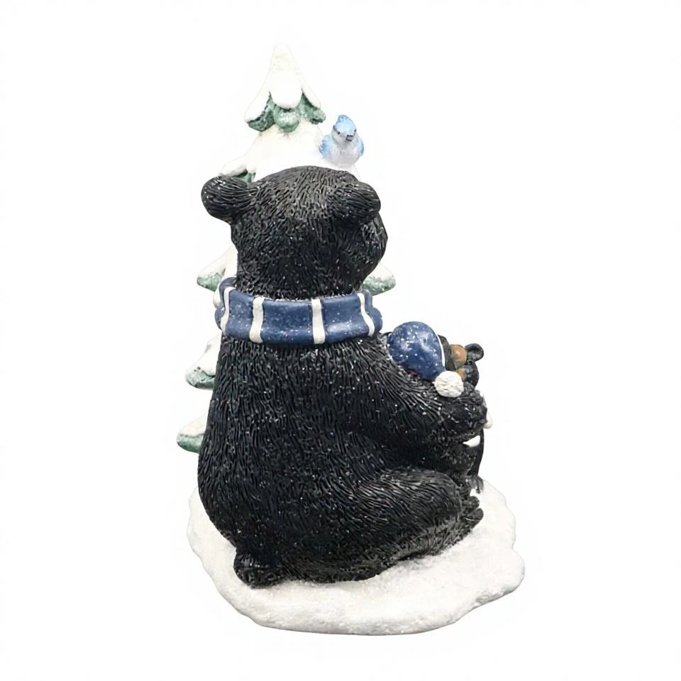 Christmas Black Bear Family With Tree best