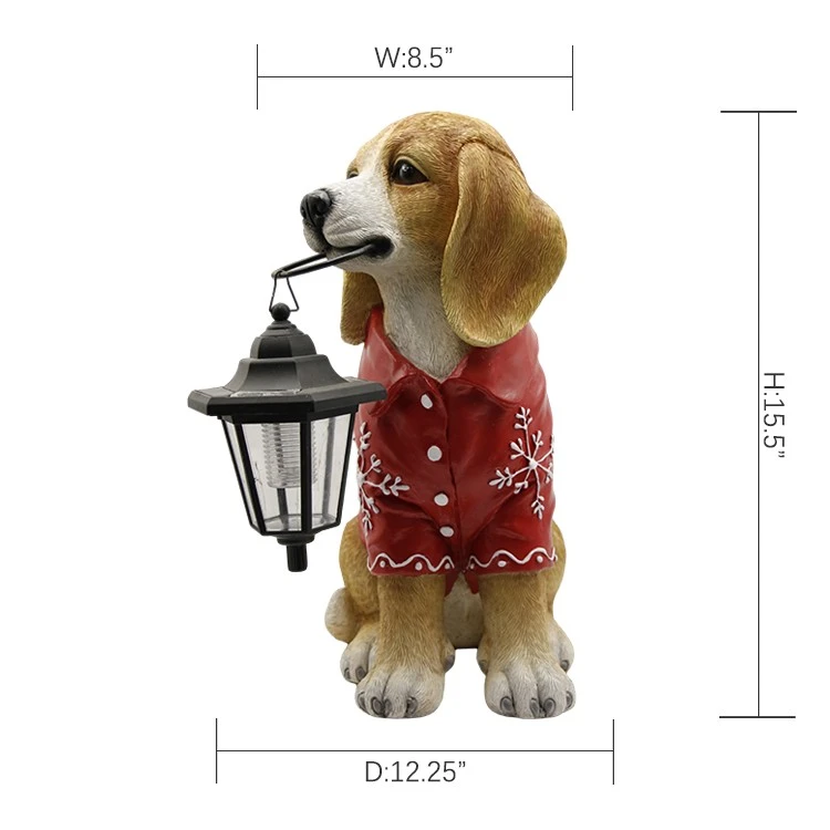 Christmas Dog Holding Lantern factory