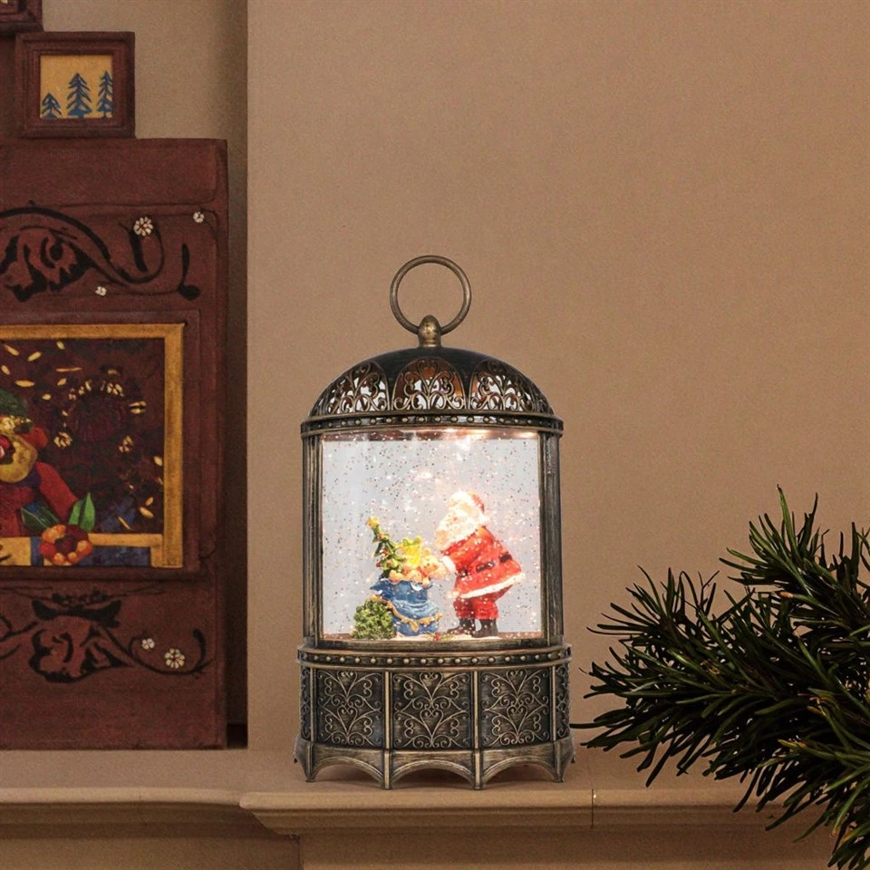 Christmas Lantern Snow Globe