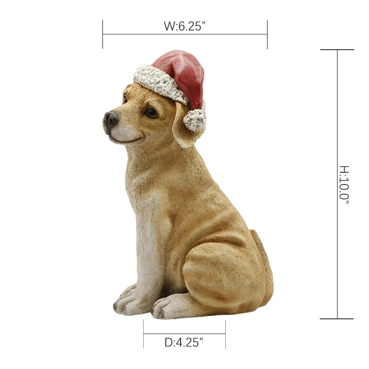 Christmas Puppy With Santa Hat factory