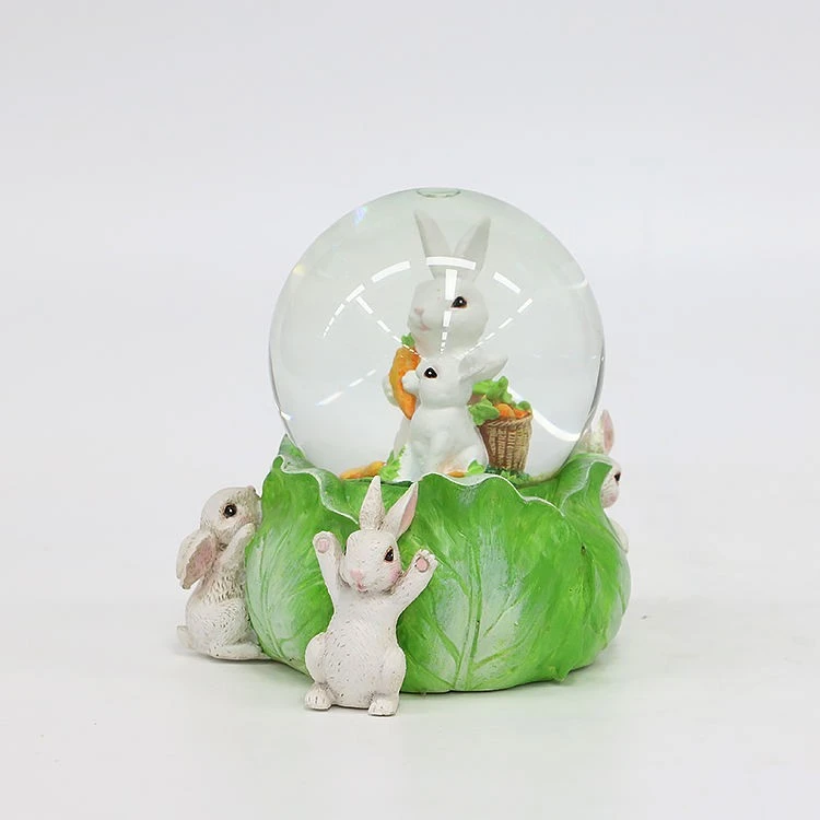 Easter Bunny Family Water Globe high quality