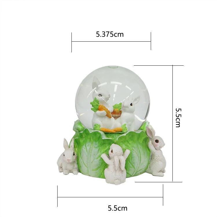 Easter Bunny Family Water Globe factory