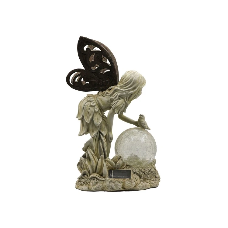 Fairy With Glowing Solar Globe high quality