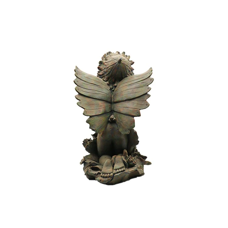 Flower Fairy Sitting On Leaf Statue best