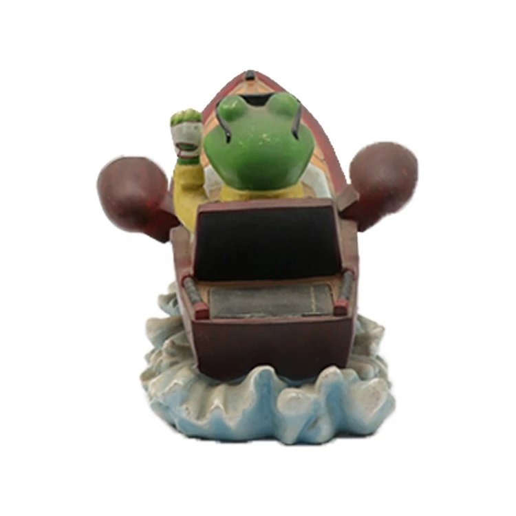 Frog Speedboat Garden Statue high quality