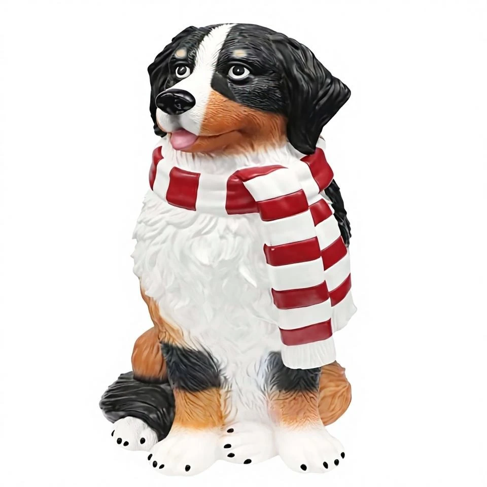 Lighted Bernese Mountain Dog With Scarf factory
