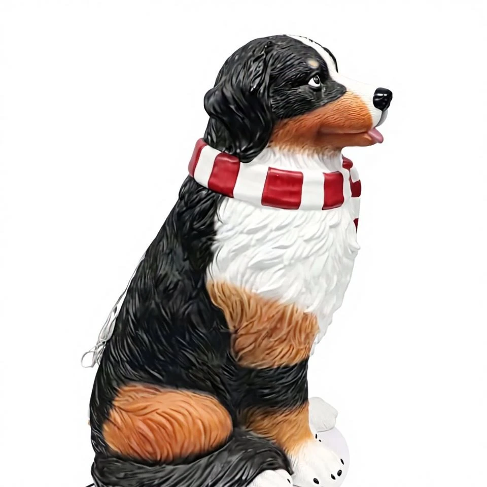Lighted Bernese Mountain Dog With Scarf price