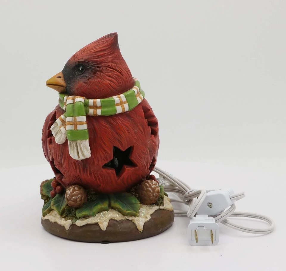 Lighted Cardinal Bird With Scarf factory