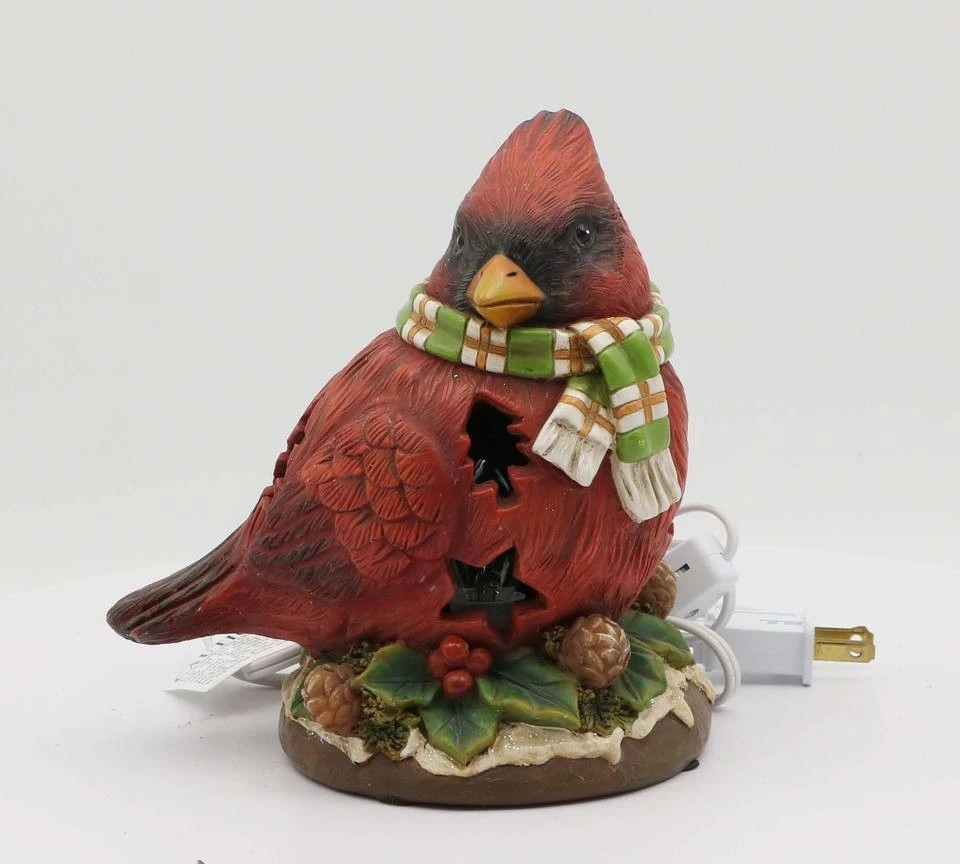 Lighted Cardinal Bird With Scarf suppliers
