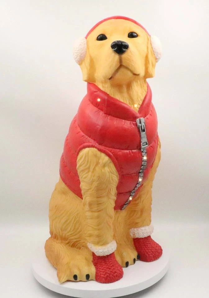 Lighted Christmas Dog Figurine price