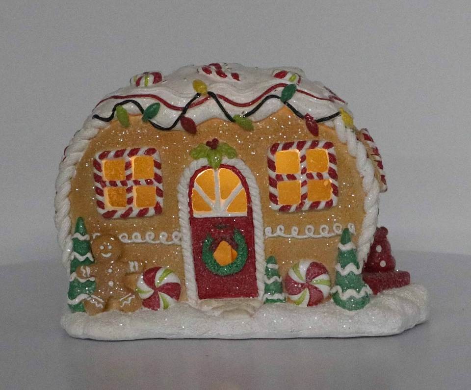 Lighted Gingerbread Candy House price