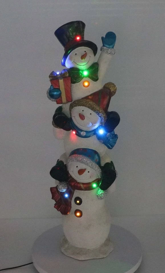 Lighted Stacked Snowman Statue suppliers