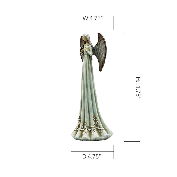 Mint Green Angel With Scroll Base factory