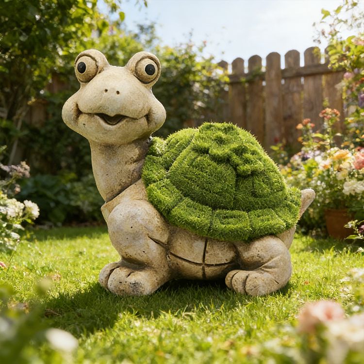 Moss Shell Turtle Garden Statue