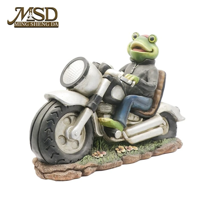 Motorcycle Frog Solar Garden Statue suppliers