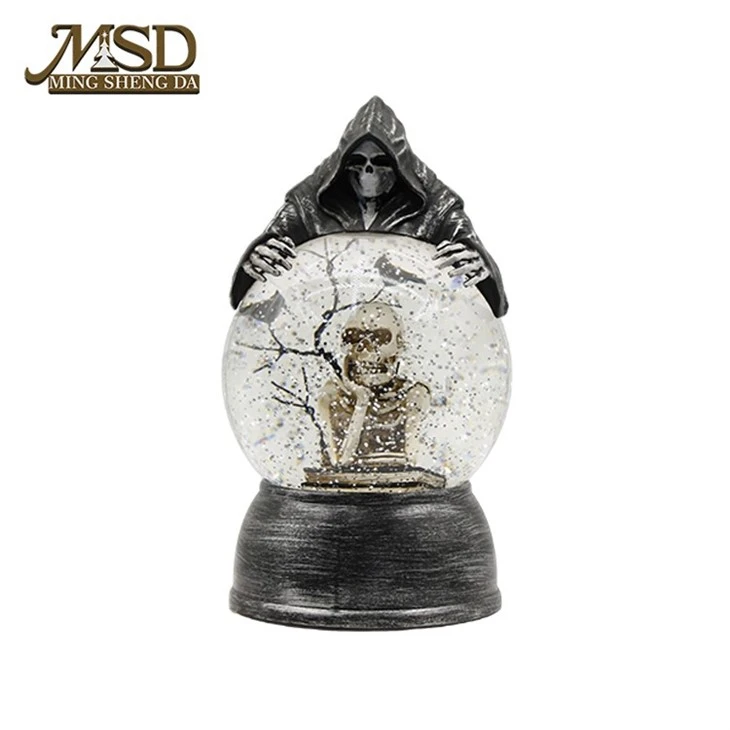 Grim Reaper Crystal Ball Decoration