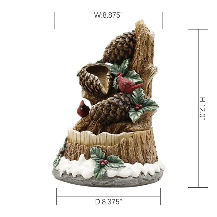 Pinecone And Cardinal Water Fountain factory