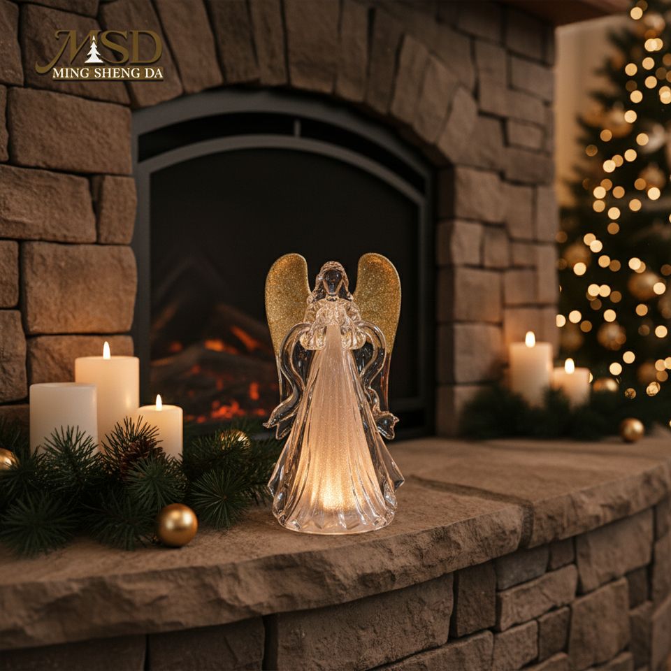 Praying Angel With Gold Wings