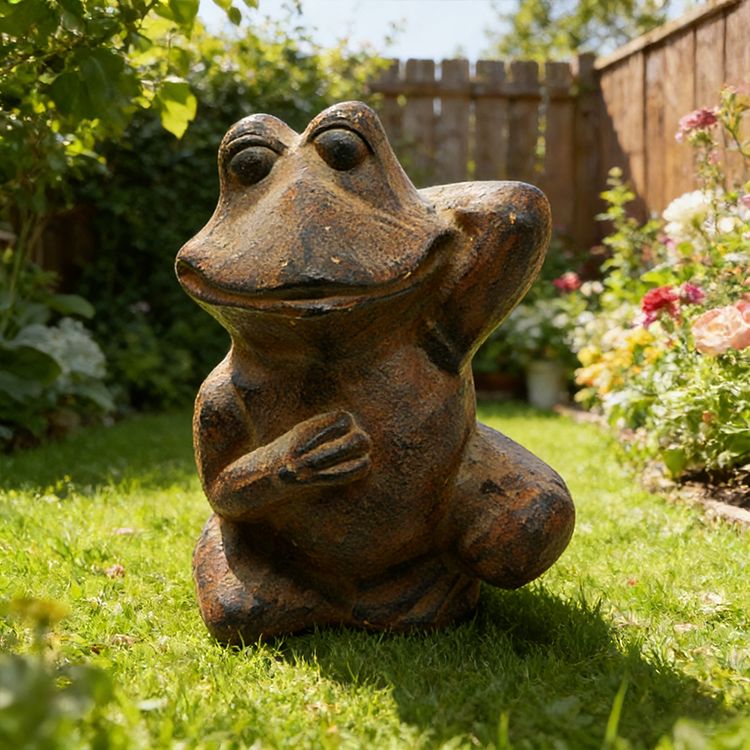 Relaxing Frog Garden Figurine