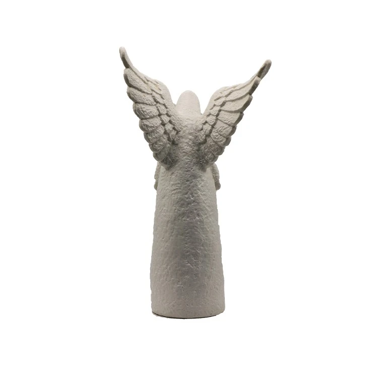 Rustic Angel Figurine With Wings factory