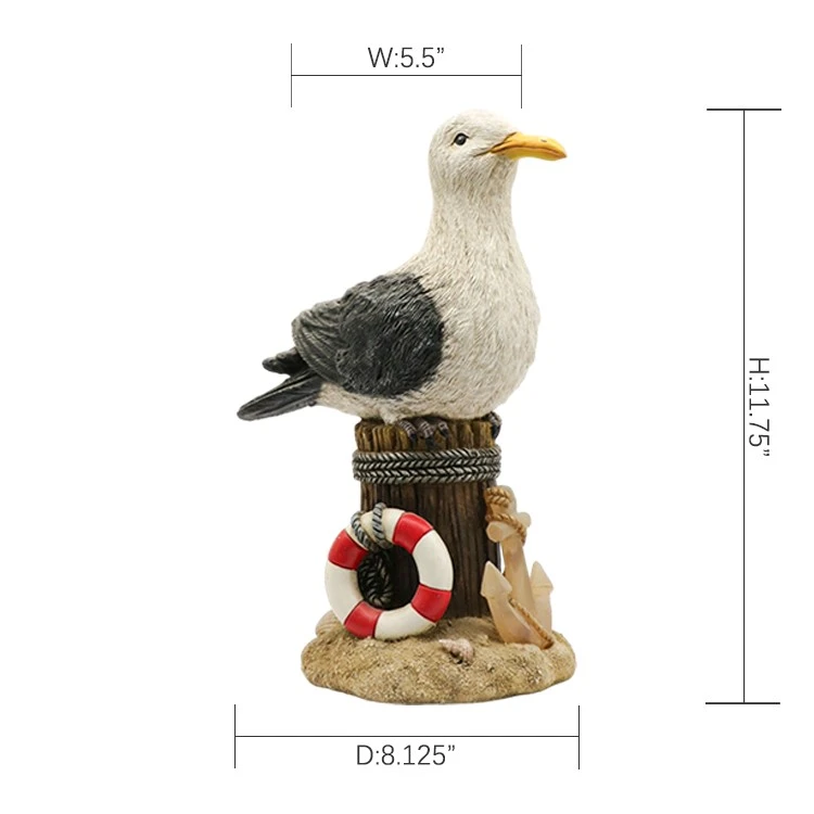 Seagull Statue With Lifebuoy factory