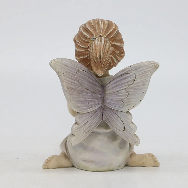 Sitting Fairy With Decorative Wings high quality