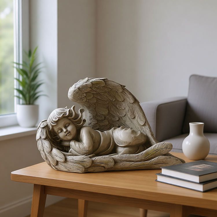 Sleeping Cherub Figurine