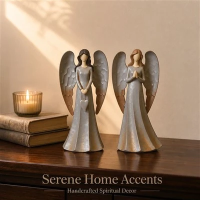 Angel Figurine Set with Hearts