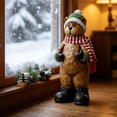 Christmas Teddy Bear with Scarf