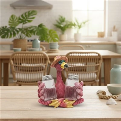 Flamingo Salt and Pepper Shaker Holder