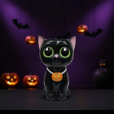 Halloween Black Cat Figurine
