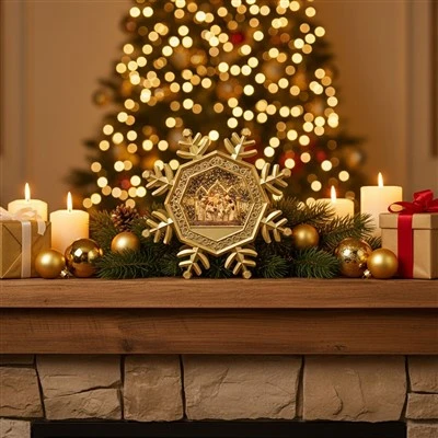 Nativity Snowflake Water Globe