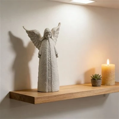 Rustic Angel Figurine with Wings