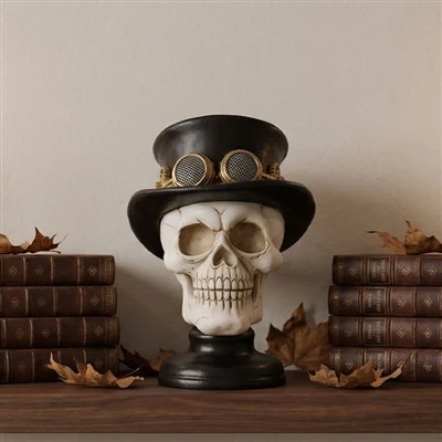 Steampunk Skull with Top Hat