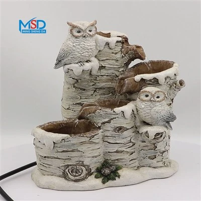 Woodland Owl Water Fountain