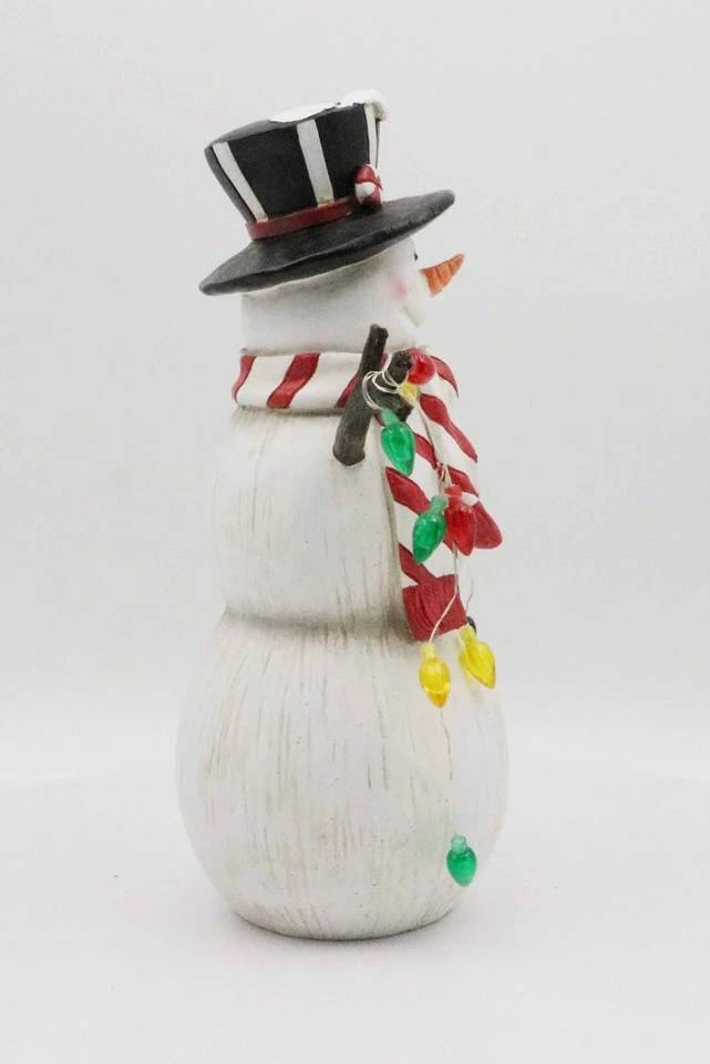 Snowman With Colorful String Lights best