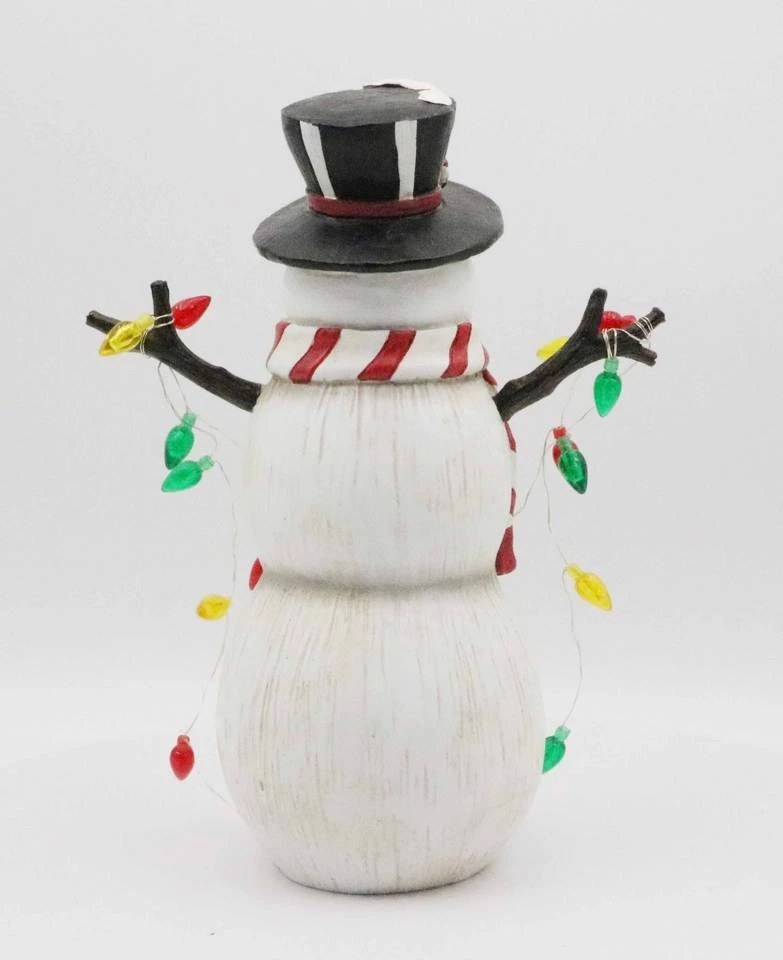 Snowman With Colorful String Lights factory