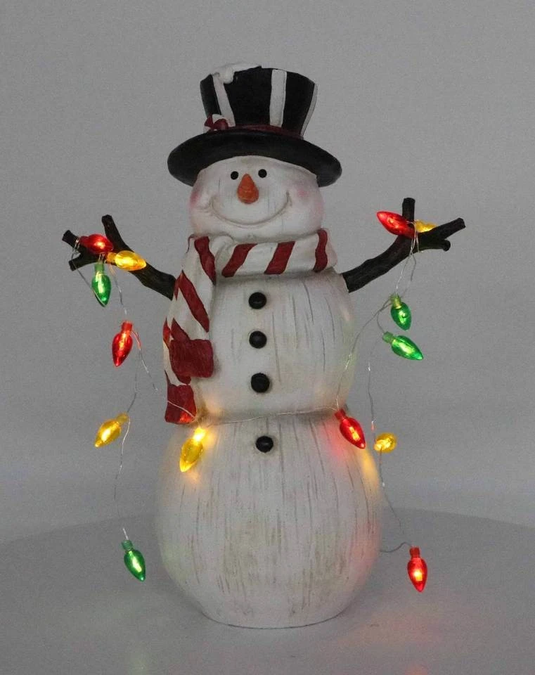 Snowman With Colorful String Lights price