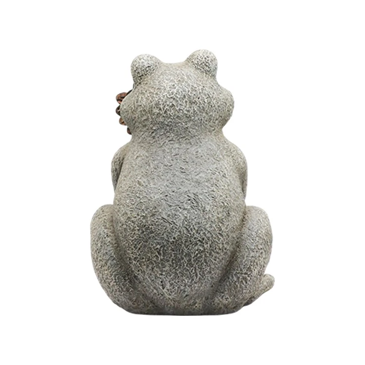 Stone Finish Frog With Sunflower high quality