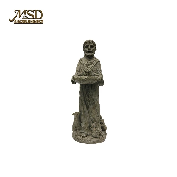 Stone Finish St Francis Bird Feeder suppliers
