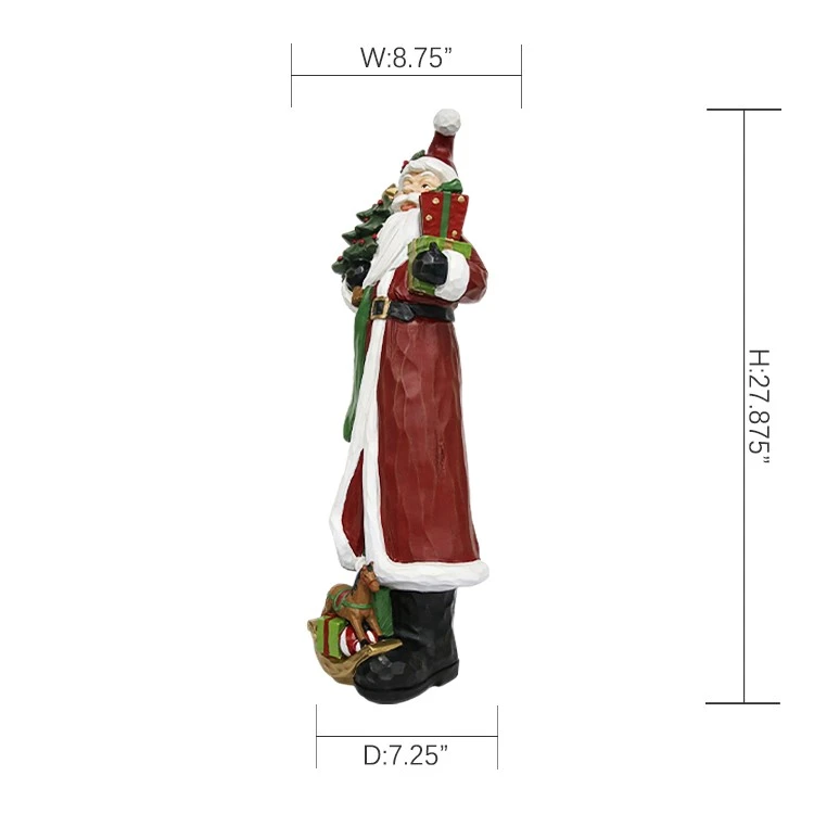 Tall Santa Claus With Christmas Tree factory