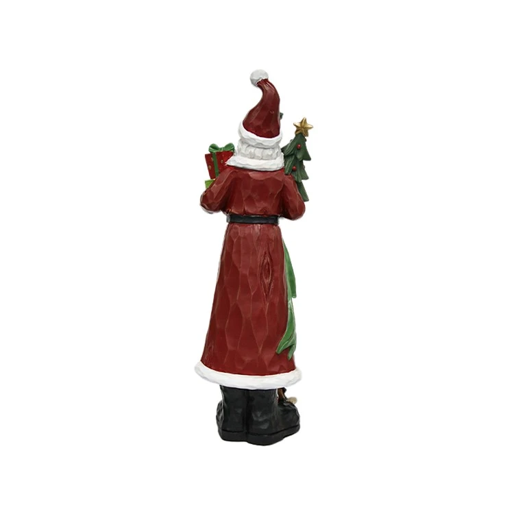 Tall Santa Claus With Christmas Tree high quality