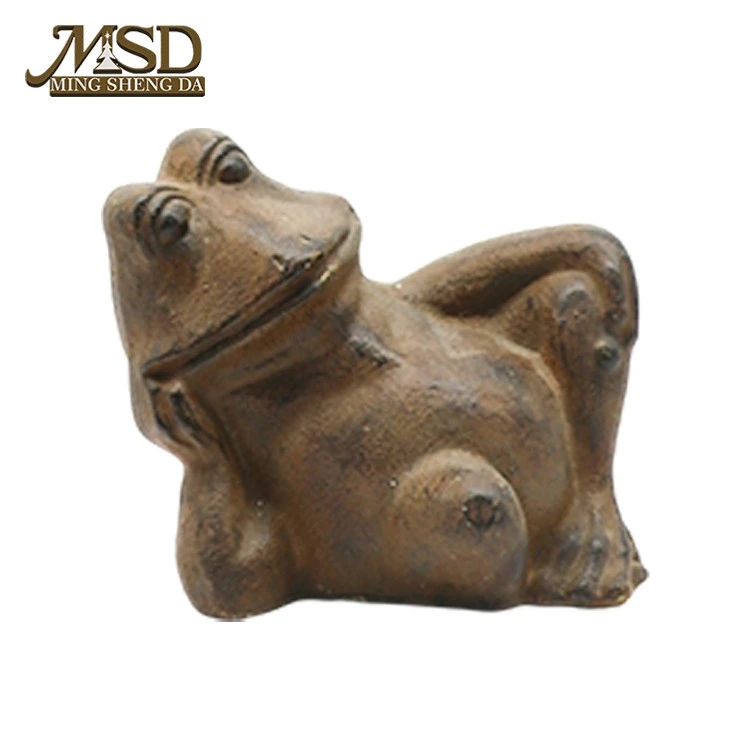 Weathered Reclining Frog Statue suppliers