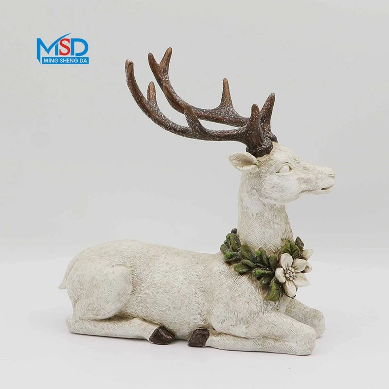 White Woodland Reindeer Figurine Set best