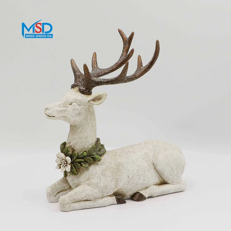White Woodland Reindeer Figurine Set price