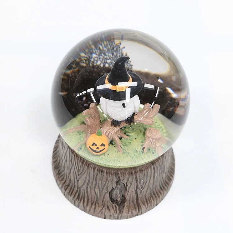 Witch And Owl Halloween Snow Globe high quality